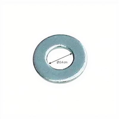 10 rondelles plates moyennes Diall acier zingué Ø4 mm