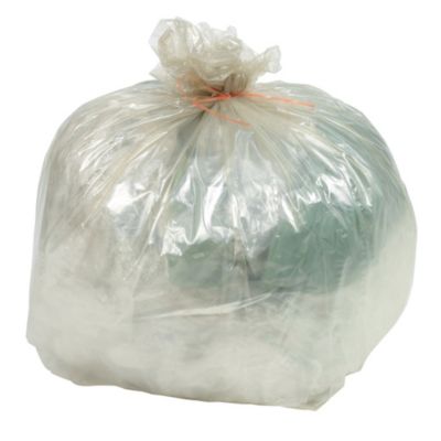 10 sacs poubelle transparents jetables 100L