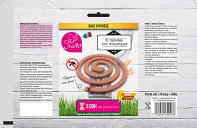 10 spirales extérieur anti moustiques Siam