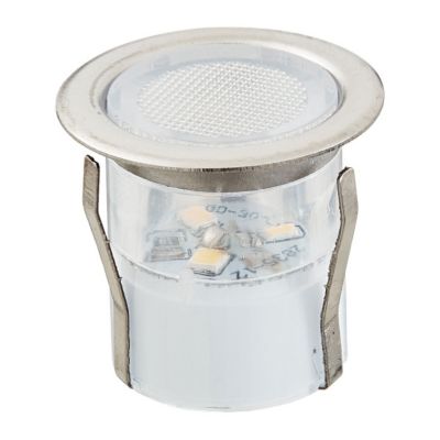 10 spots à encastrer Coldstrip LED intégrée 4.9W IP65 et IP67 GoodHome argent lumière bleue