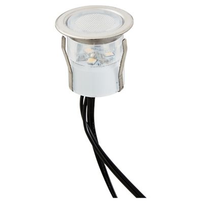 10 spots encastrable Coldstrip LED intégrée 4.9W IP65 et IP67 GoodHome argent lumière bleue