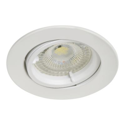 10 spots encastrables Salk GU10 blanc chaud IP20 450lm 4.9W Ø8.5xH.9.4cm blanc GoodHome