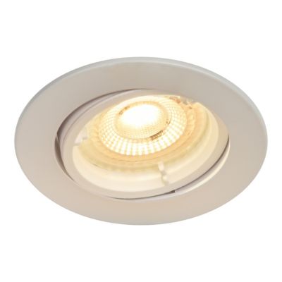 10 spots encastrables Salk GU10 blanc chaud IP20 450lm 4.9W Ø8.5xH.9.4cm blanc GoodHome