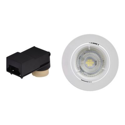 10 spots encastrables Salk GU10 blanc chaud IP20 450lm 4.9W Ø8.5xH.9.4cm blanc GoodHome