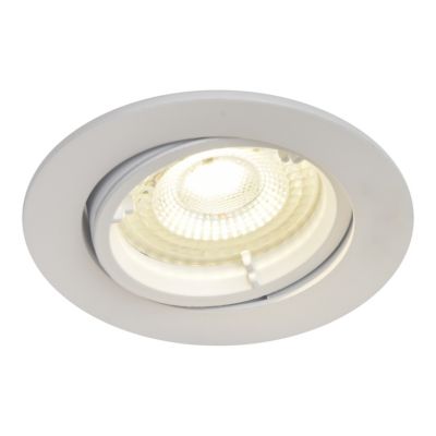 10 spots encastrables Salk GU10 blanc neutre IP20 450lm 4.9W Ø8.5xH.9.4cm blanc GoodHome