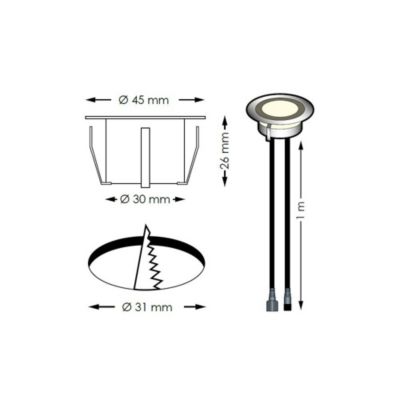 10 Spots LED à Encastrer - Blanc Chaud - Transformateur 30W - SOFIA - Plug & Play - Dimmable