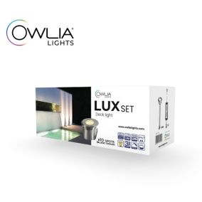 10 Spots LED LUX Blanc Chaud - Transformateur 30W - 50 000 Heures de Durée de Vie Moyenne - Spots Terrasse