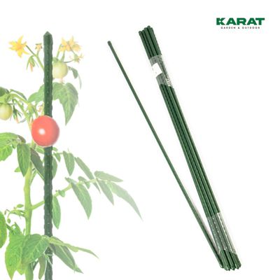10 Tuteurs pour plantes Tuteur multifonctionnel En acier et plastique Epaisseur : 11 mm Longueur : 120 cm