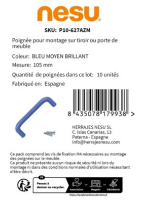 Poignée bleue dia 25 - PLOMBERIE PLASTIQUE