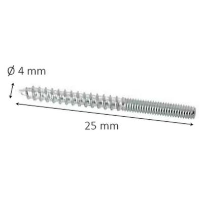 10 vis double filet bois/métal Diall Ø4 x l.25mm