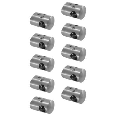 10 x Support de liaison transerval sur Tube diam. 42,4 pour Barre diam. 12 mm - Inox 304