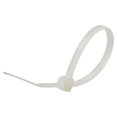 100 colliers de serrage en nylon Diall 2,5 x 100 mm transparent