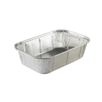100 Plats à Gratin Rigides en Aluminium 1650 ml (254 x 160 x H. 60 mm) Pratiques et Résistants - D-Work
