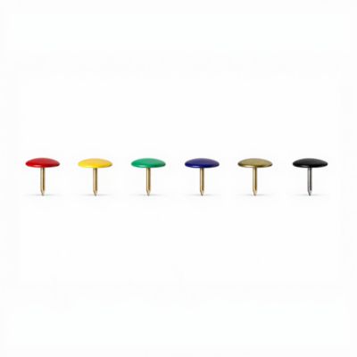 100 punaises multicolores à tête ronde et plate Diall
