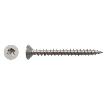 100 Vis Bois Tête Fraisée Torx T30 6 x 40 mm - Inox A2 - D-Work