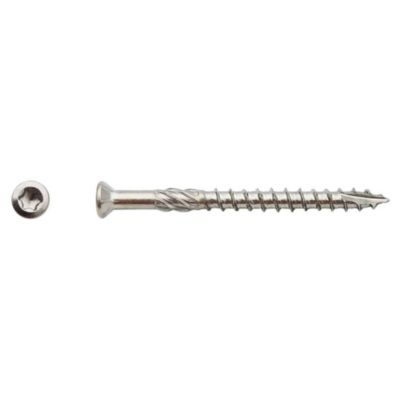 100 Vis Bois Terrasse Tête Réduite Crantée Torx T25 5X40 mm - Inox A2 ...