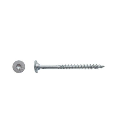 100 Vis Charpente Bois FWX Tête Cylindrique Plate Torx TTX40 Filet DXAS+ 8 x 40 mm - Zingué Cr3 WAX - D-Work