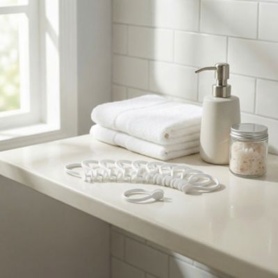 12 anneaux de douche à clipser blanc Cooke & Lewis Nira