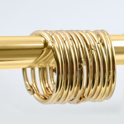 12 anneaux de rideau de douche diam. 4 cm, doré, Spirella