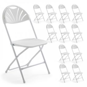 12 chaises pliantes de réception ajourées