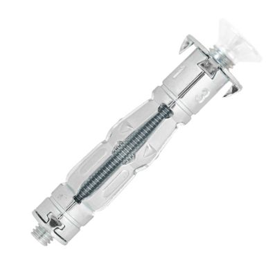 12 chevilles corps creux acier zingué Spyder M6 13mm + vis tête fraisée blanches