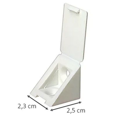 12 tak'ecker plastique blanc 25 x 25 mm