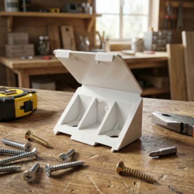 12 tak'ecker plastique blanc 25 x 43 mm