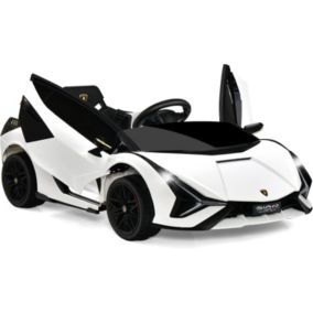 12V Voiture électrique Enfant Cabriolet Lamborghini de Portes Ciseaux Télécommande Véhicules Blanc