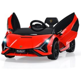 12V Voiture électrique Enfant Cabriolet Lamborghini de Portes Ciseaux Télécommande Véhicules Rouge