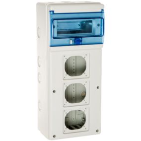1308pv3 Coffret étanche Ip65 Pour 3 Prises électriques à Composer - 8 Modules - Solera Indubox