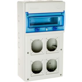 1311pv4 Coffret étanche Ip65 Pour 4 Prises électriques à Composer - 11 Modules - Solera Indubox