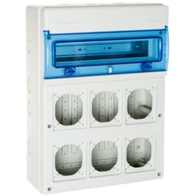 1316v6 Coffret étanche Ip65 Pour 6 Prises électriques à Composer - 16 Modules - Solera Indubox