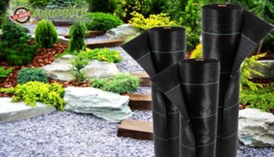 140 m² tissu de sol, film anti-mauvaises herbes, 100 g, 1 m de large, noir Aquagart
