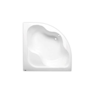 140 x 140 cm Samanta Plus baignoire d'angle en acrylique, sans pieds, blanc (SM1400PLUS)