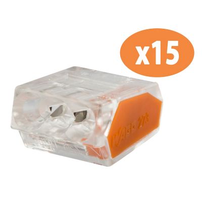 15 bornes automatiques 3 entrées Diall (= série 273 Wago) 1 - 2,5 mm²