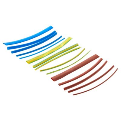 15 gaines thermorétractable colorées ø8/ø6/ø4/ø3/ø2 mm