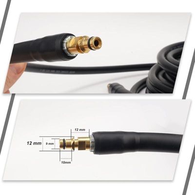 15m Tuyau d'extension de tuyau de rechange haute pression pour nettoyeur haute pression Karcher K Series K2 K3 K4 K5 K6 K7 (15m)