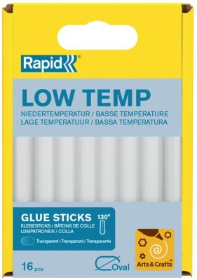 16 Bâtons de colle transparente universelle ovale Rapid