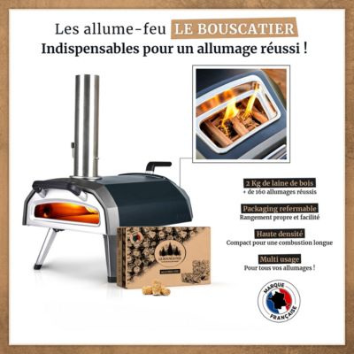 160 à 170 allume-feu en laine de bois et cire végétale 100% naturel pour cheminée poêle four à pizza cuisinière Barbecue brasero.