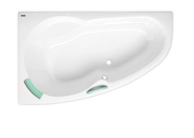 160 x 95 cm Luiza baignoire d'angle orientation gauche en acrylique, sans pieds, blanc (LU1600L)
