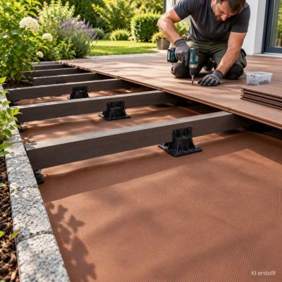 162 m² film de paillage, toile de paillage 80 g 1,8 m de large, marron Aquagart