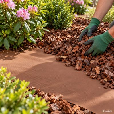 162 m² film de paillage, toile de paillage 80 g 1,8 m de large, marron Aquagart