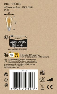 1879 Filament 230 V Ampoules LED Rustika E27 Dim 480lm 6W 1700K gradable Doré