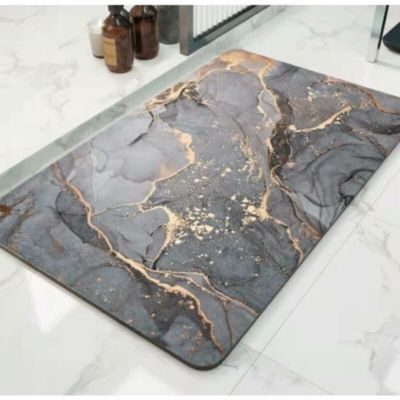 1pc Tapis de bain en diatomite à séchage rapide  Absorbant, anti-moisissure, lavable 4 couches (40 X 60 cm)