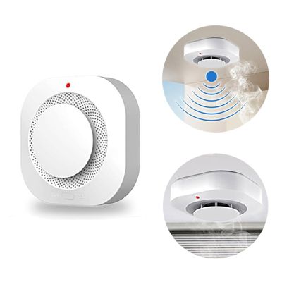 1pcs Détecteur de Fumée Intelligent,Alarme Incendie Sans Fil avec Détection Intelligente, Installation Facile