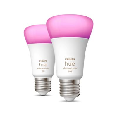 2 ampoules connectées dimmables A60 IP20 E27 1100lm 11W Philips Hue