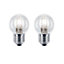 2 Ampoules halogène E27 Sphériques 35W Blanc chaud
