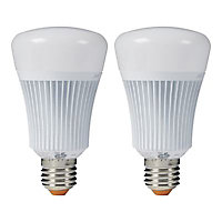 2 ampoules IDUAL LED E27 11W=60W RVB +télécommande