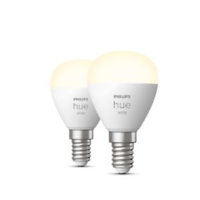 2 ampoules LED connectée Philips Hue IP20 E14 470lm 5,7W blanc chaud