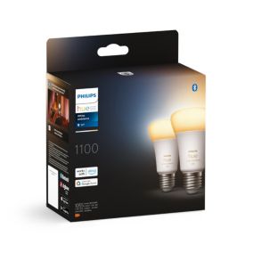 2 ampoules LED connectée Philips Hue IP20 GU10 1100lm 11W blanc